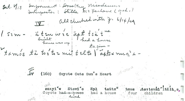 Figure 2 fieldnotes and typed manuscript